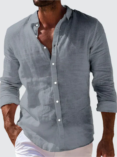 Cotone e Lino Elegante Polo Casual