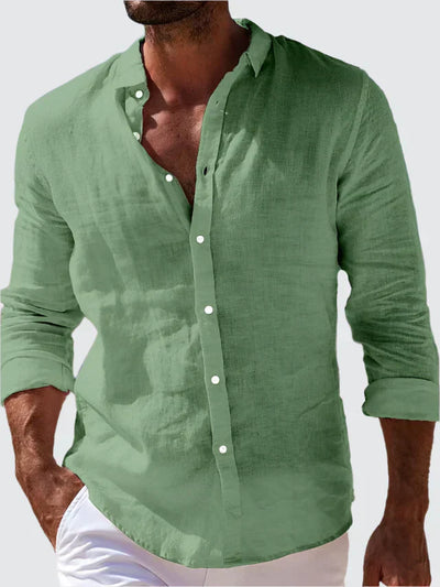 Cotone e Lino Elegante Polo Casual