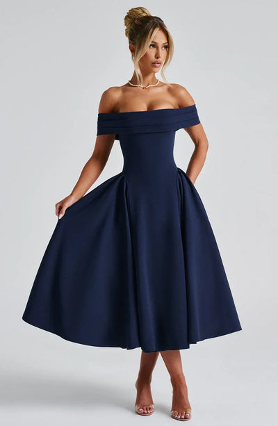 Abito Midi Alexander Saint in Stile Elegante