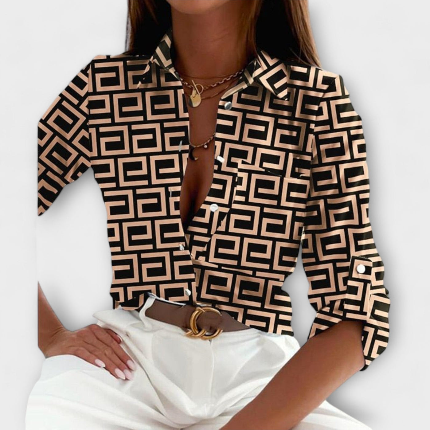 Blusa con colletto classico