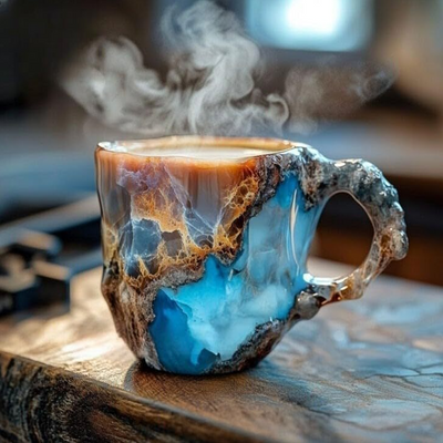 Tazze da caffè in cristallo minerale
